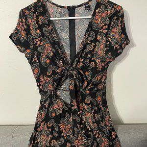 Paisley Print Romper